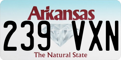 AR license plate 239VXN