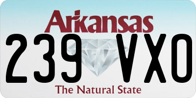 AR license plate 239VXO