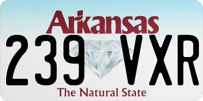 AR license plate 239VXR