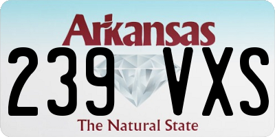 AR license plate 239VXS