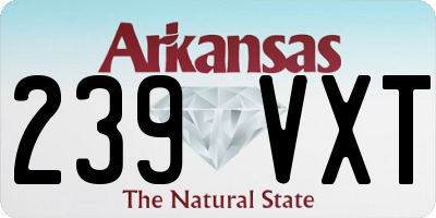 AR license plate 239VXT