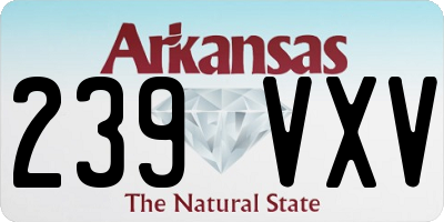 AR license plate 239VXV