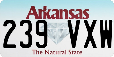 AR license plate 239VXW