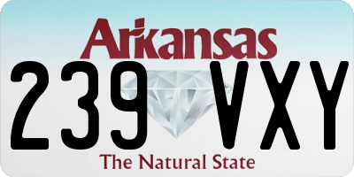 AR license plate 239VXY