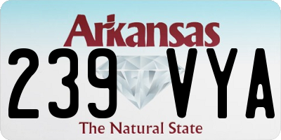 AR license plate 239VYA