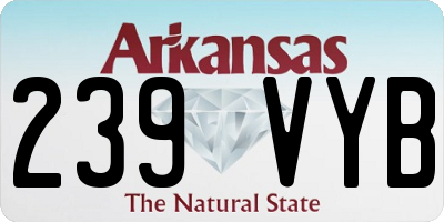 AR license plate 239VYB