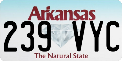 AR license plate 239VYC