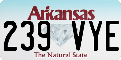 AR license plate 239VYE
