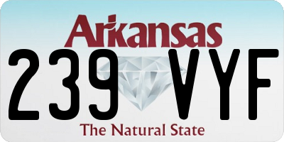 AR license plate 239VYF