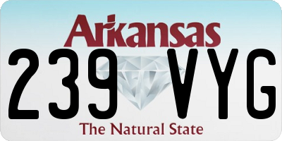 AR license plate 239VYG