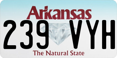 AR license plate 239VYH