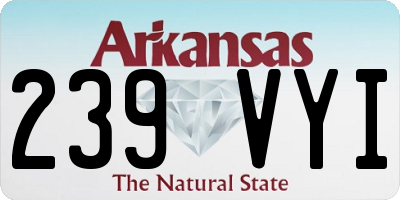 AR license plate 239VYI