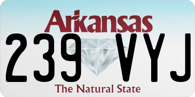 AR license plate 239VYJ