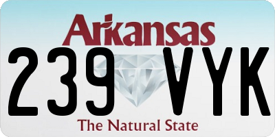 AR license plate 239VYK