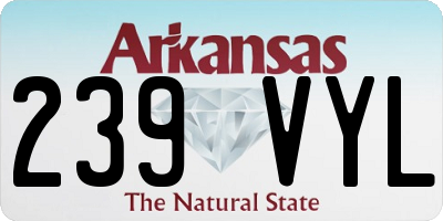 AR license plate 239VYL