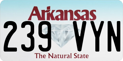 AR license plate 239VYN