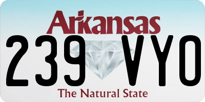 AR license plate 239VYO