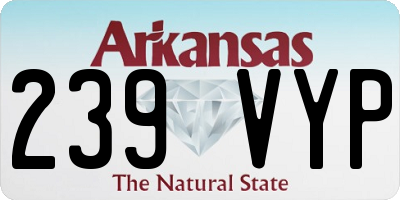 AR license plate 239VYP