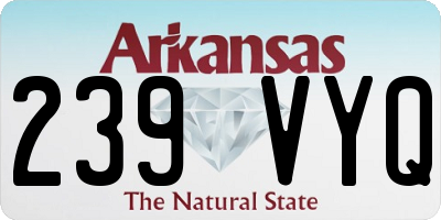 AR license plate 239VYQ