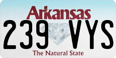 AR license plate 239VYS