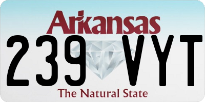 AR license plate 239VYT