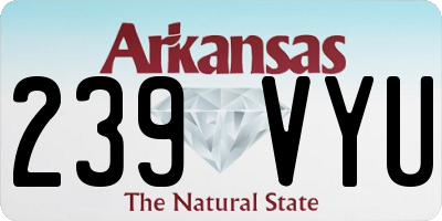 AR license plate 239VYU