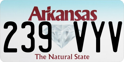 AR license plate 239VYV
