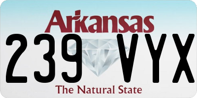 AR license plate 239VYX