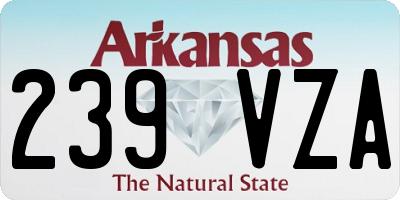 AR license plate 239VZA