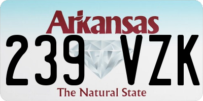 AR license plate 239VZK
