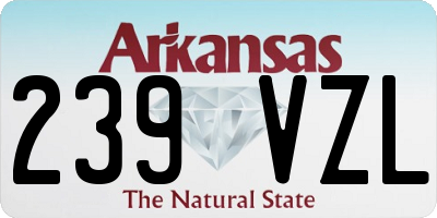 AR license plate 239VZL
