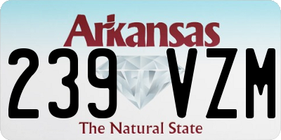 AR license plate 239VZM