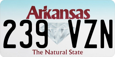 AR license plate 239VZN