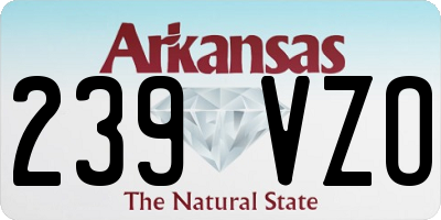 AR license plate 239VZO