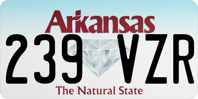 AR license plate 239VZR