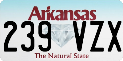 AR license plate 239VZX