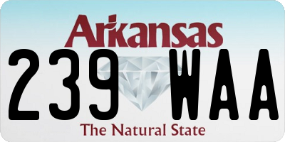 AR license plate 239WAA