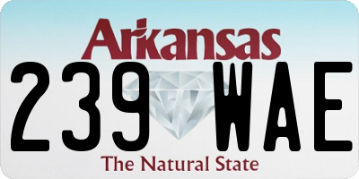 AR license plate 239WAE