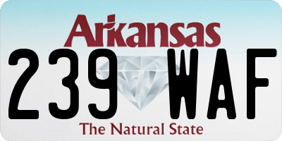 AR license plate 239WAF