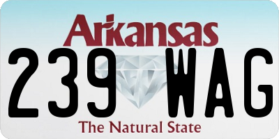 AR license plate 239WAG