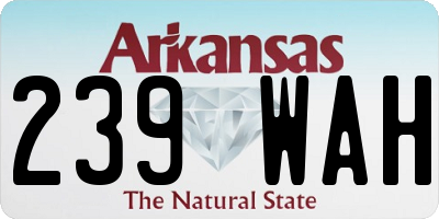 AR license plate 239WAH