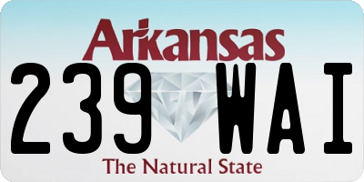 AR license plate 239WAI