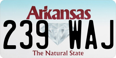 AR license plate 239WAJ