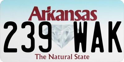 AR license plate 239WAK