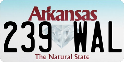 AR license plate 239WAL