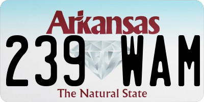 AR license plate 239WAM