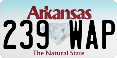 AR license plate 239WAP