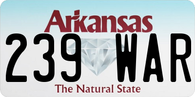 AR license plate 239WAR