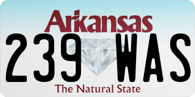 AR license plate 239WAS