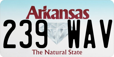 AR license plate 239WAV